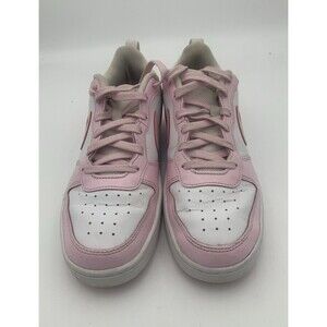 Nike Girls Court Borough Low Recraft Sneakers White Pink Size 7y